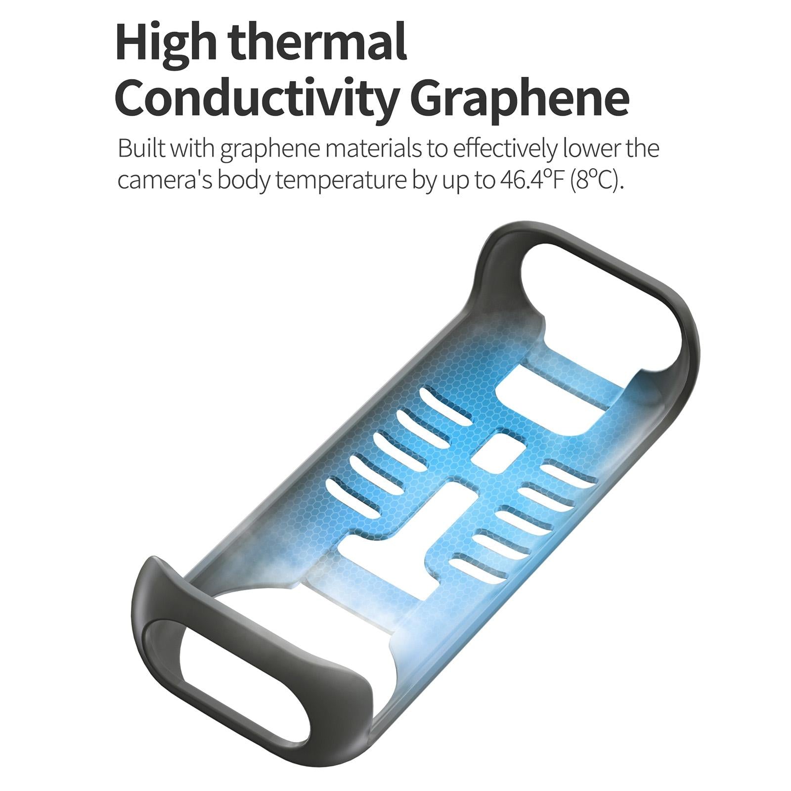 Graphene Protective Case for Insta360 X4 with Hand Strap - Black 4