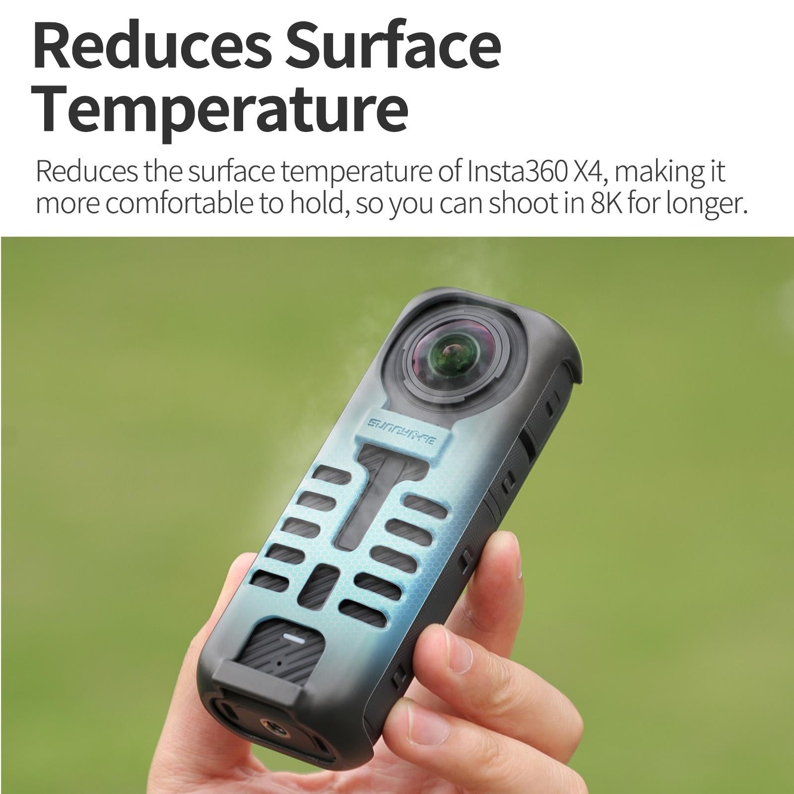 Graphene Protective Case for Insta360 X4 with Hand Strap - Black 5