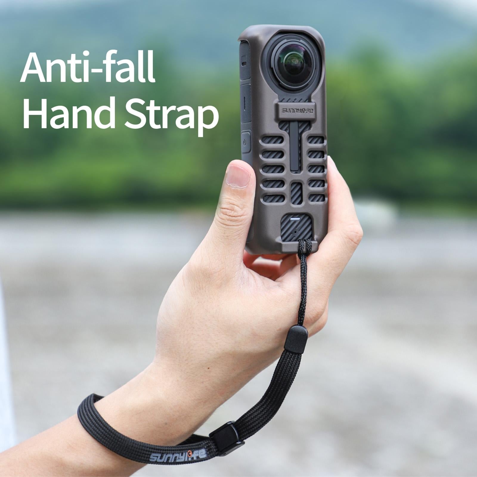 Graphene Protective Case for Insta360 X4 with Hand Strap - Black 7