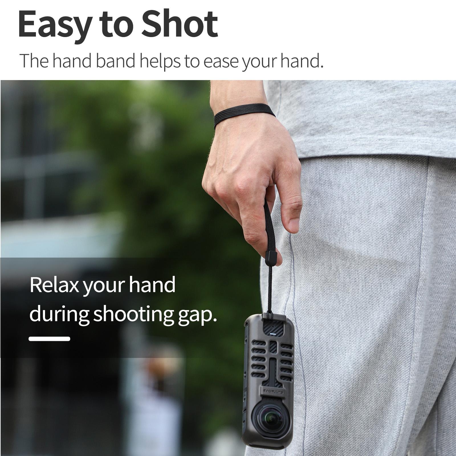 Graphene Protective Case for Insta360 X4 with Hand Strap - Black 8