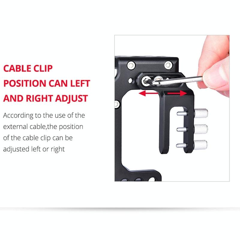 Handle Video Camera Cage Stabilizer For Sony A7K / A72 / A73 / A7S2 / A7R3 / A7R2 / A7X Black 7