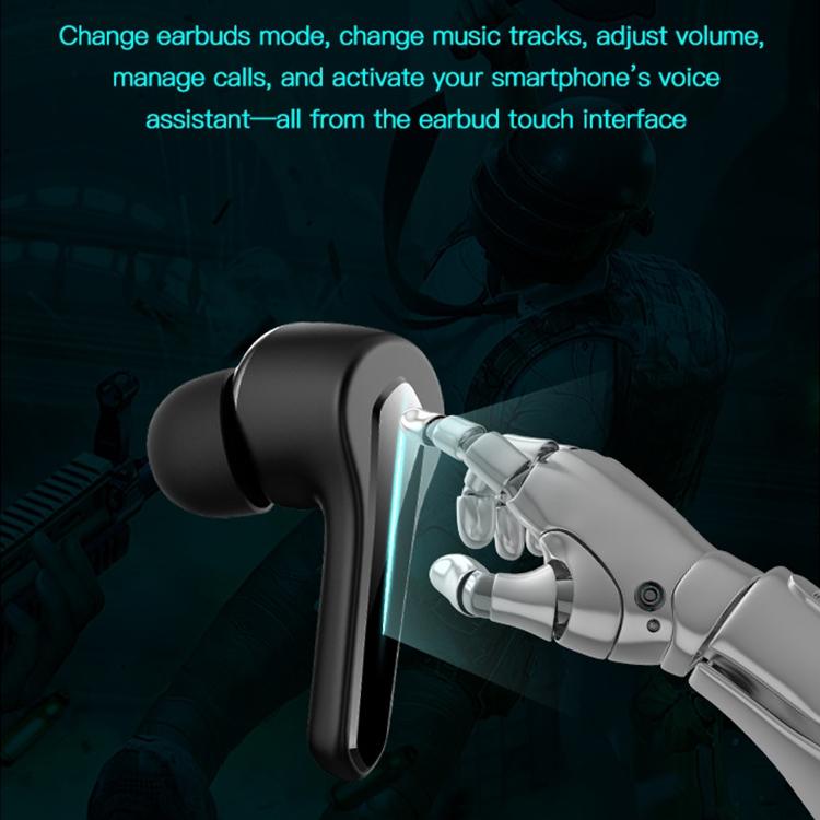Wireless Gaming Earphones with Low Latency - Black 6
