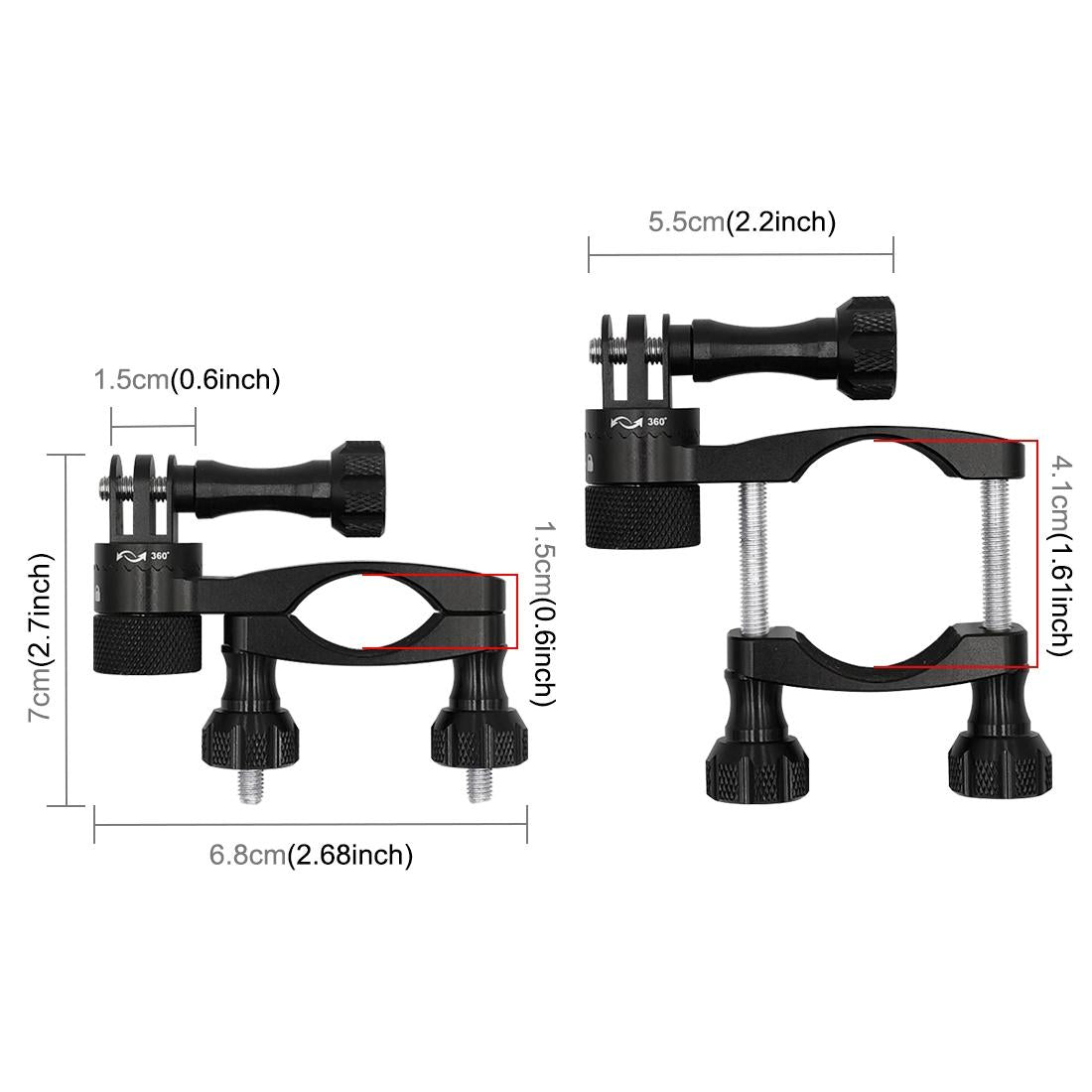 Universal Bike Handlebar Mount for Gopro Hero12 - 360 Degree Rotation 4