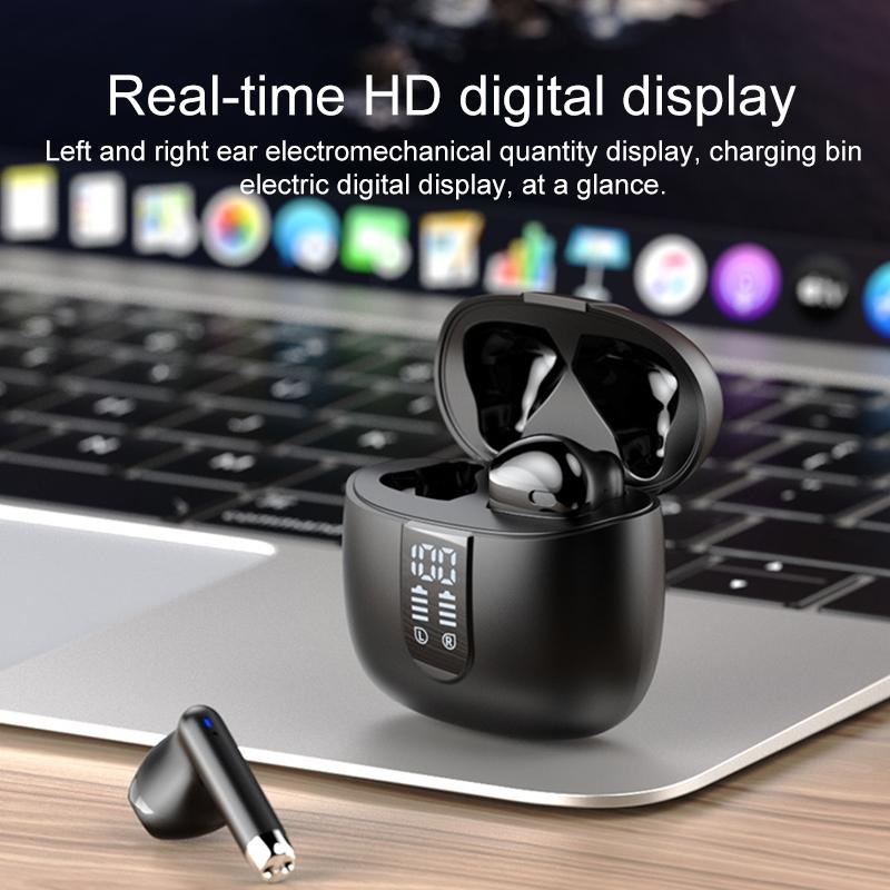 Wireless Bluetooth 5.0 Earphones with Led Display - Black 6