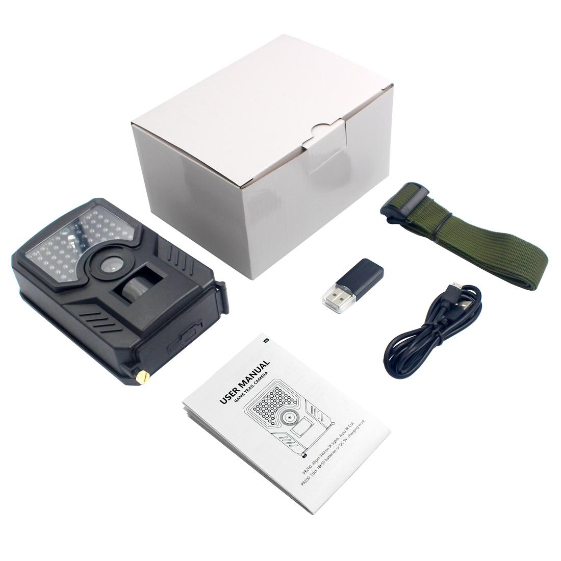 12Mp 1080P Hd Infrared Hunting Trail Camera With 120 Degree Wide Angle Lens And Ip56 Waterproof Design - Supports Tf Card Pir Distance 10-15M - Black 9