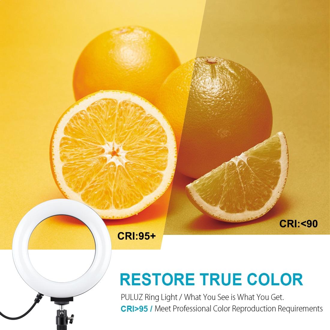 Usb 10 Modes 8 Colour Led Ring Light with Tripod Mount - 6.2 Inch Diameter 8