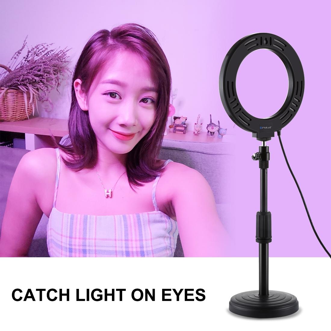 Usb 10 Modes 8 Colour Led Ring Light with Tripod Mount - 6.2 Inch Diameter 10
