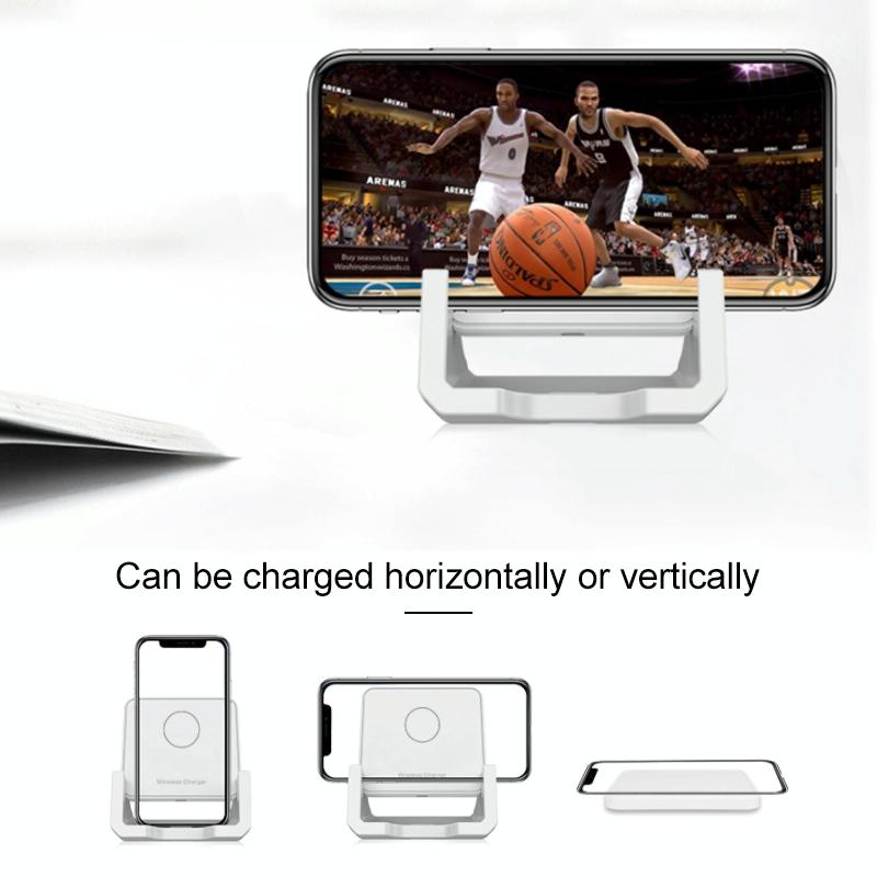 10W Vertical Wireless Charger For Mobile Phones Black 7