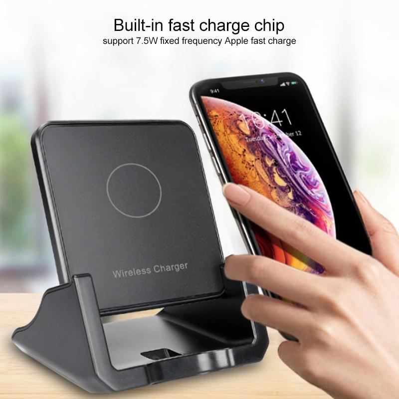 10W Vertical Wireless Charger For Mobile Phones Black 8