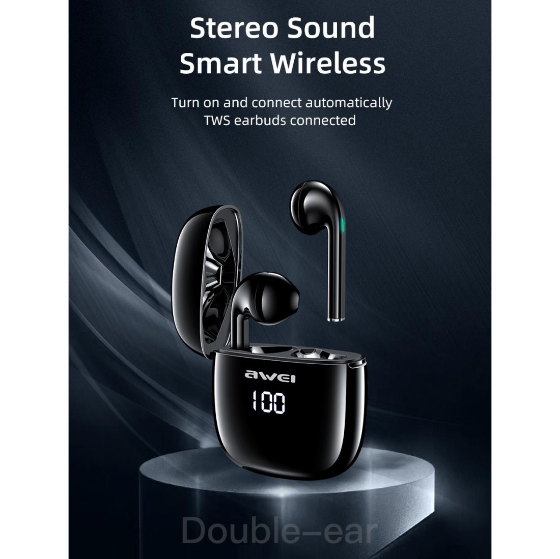 Wireless T28p Bluetooth V5.0 Tws Sports Headset with Led Display and Charging Case 3