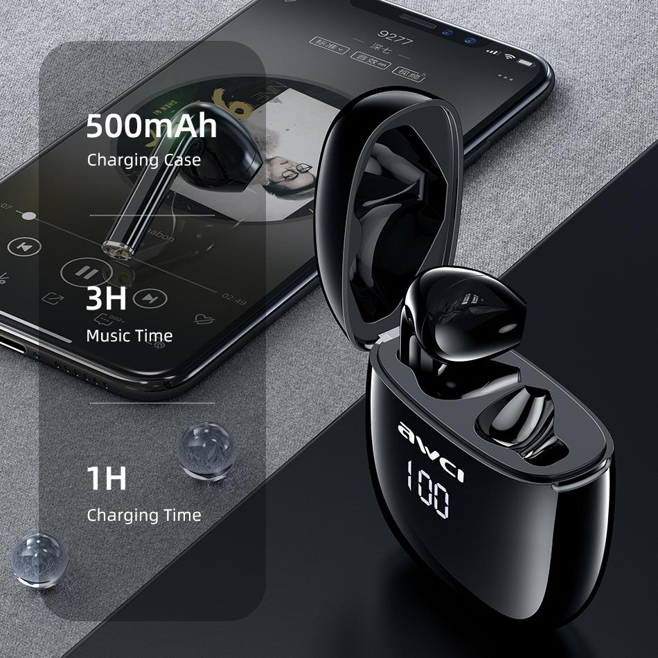 Wireless T28p Bluetooth V5.0 Tws Sports Headset with Led Display and Charging Case 5