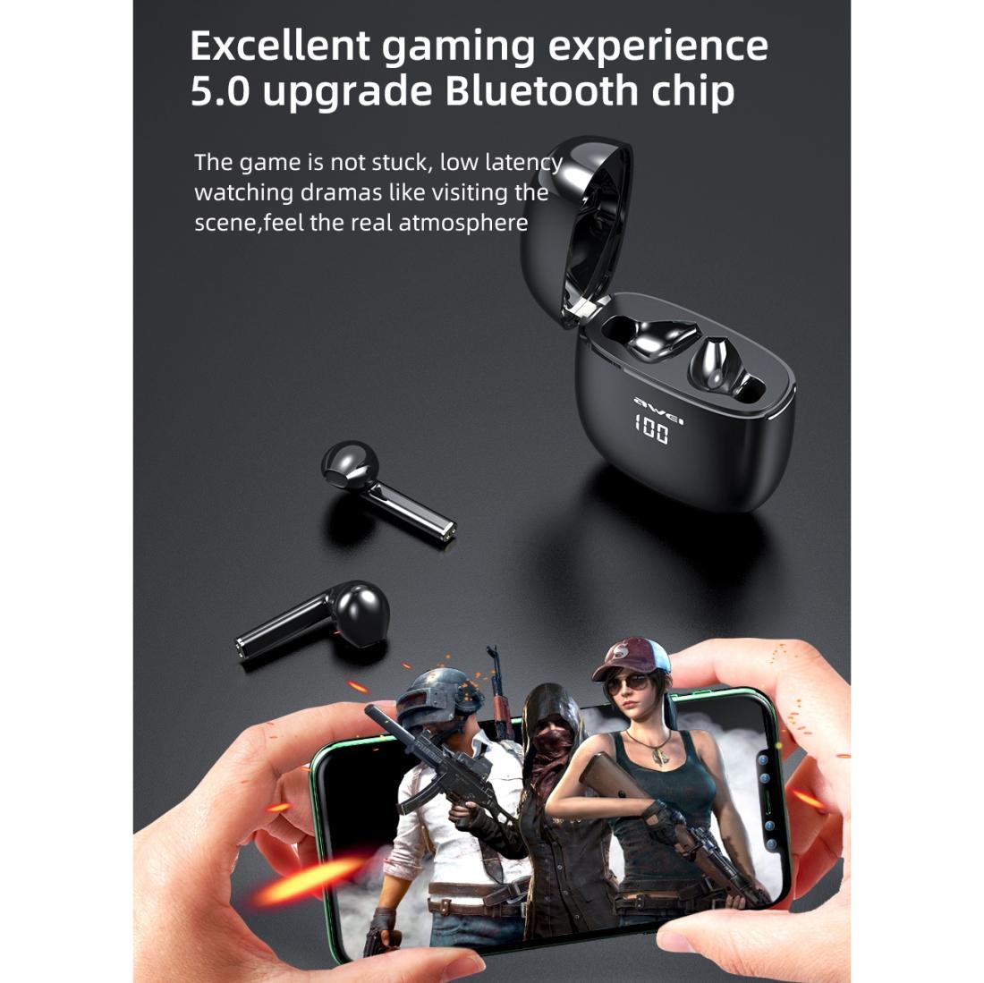 Wireless T28p Bluetooth V5.0 Tws Sports Headset with Led Display and Charging Case 6