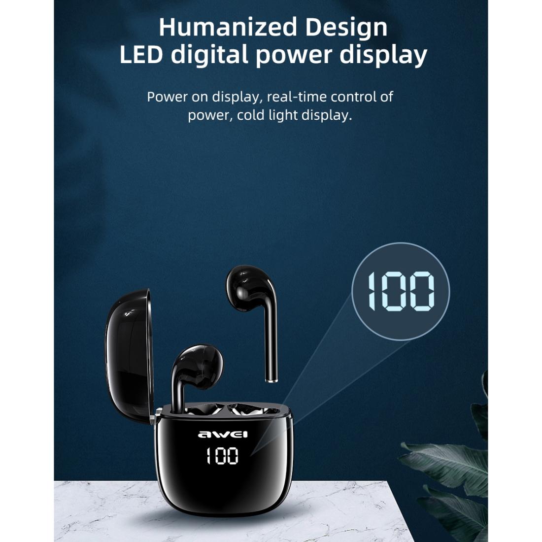 Wireless T28p Bluetooth V5.0 Tws Sports Headset with Led Display and Charging Case 7
