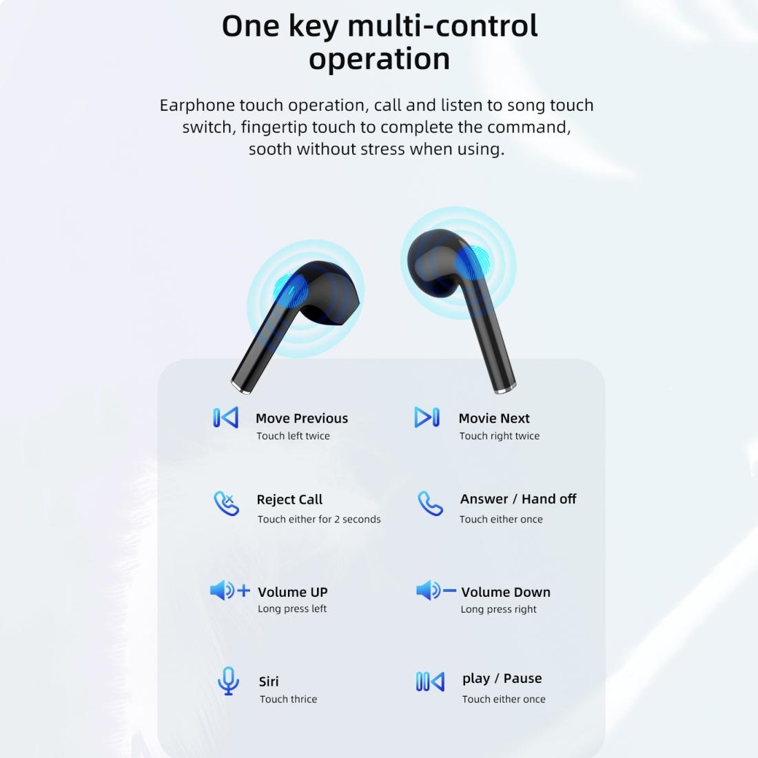 Wireless T28p Bluetooth V5.0 Tws Sports Headset with Led Display and Charging Case 8