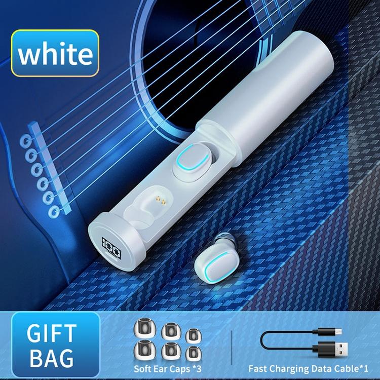 True Wireless Bluetooth Earphones with Digital Display and Charging Box - Black 15