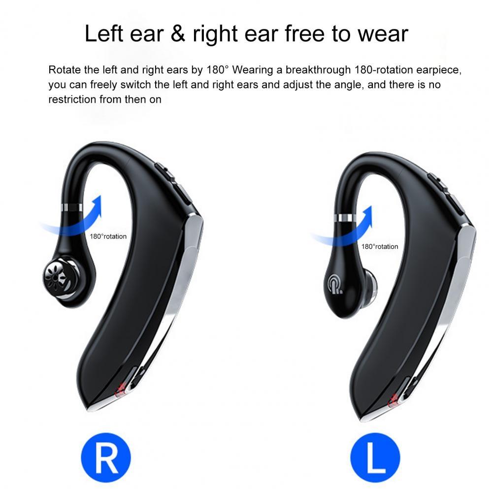 Universal Hanging Ear Wireless Bluetooth 5.0 Earphone for Business and Sports - Black 4