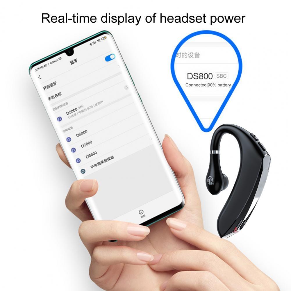 Universal Hanging Ear Wireless Bluetooth 5.0 Earphone for Business and Sports - Black 5