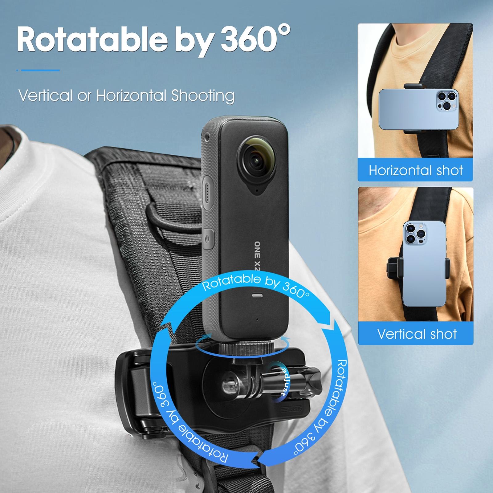 360 Degree Rotating Backpack Belt Clip Bracket 6