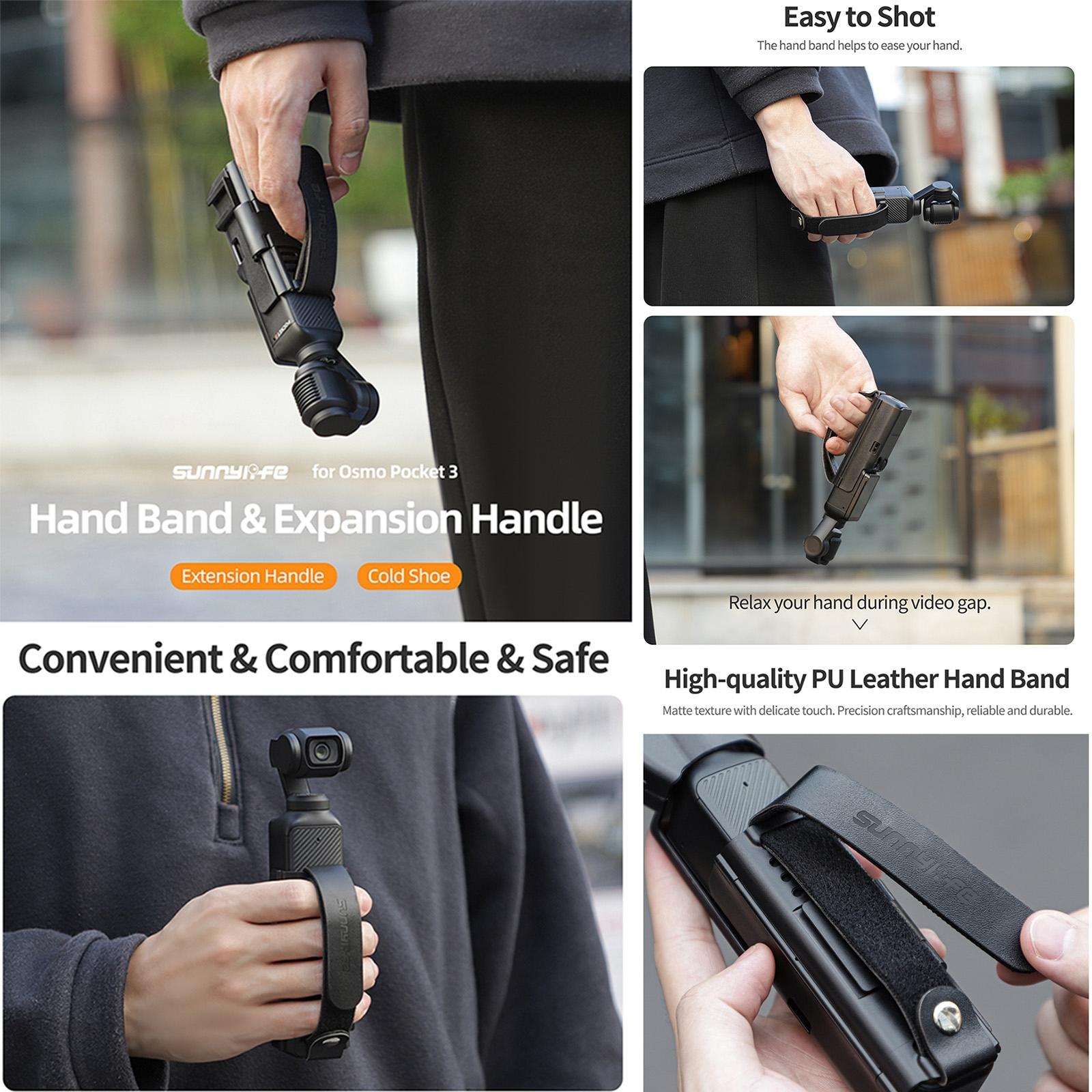 Protective Hand Band for Dji Pocket 3 with Cold Shoe Extension and Handle Cover 3