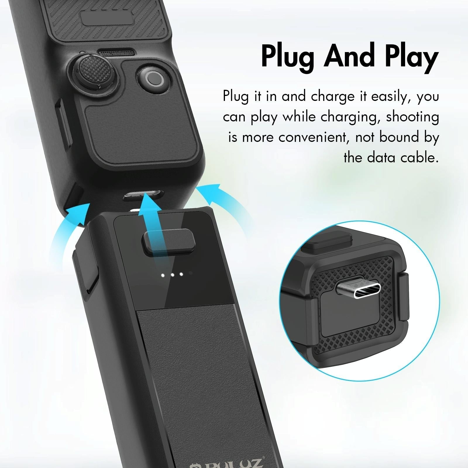 Battery Grip For Dji Osmo Pocket 2800Mah Black 9