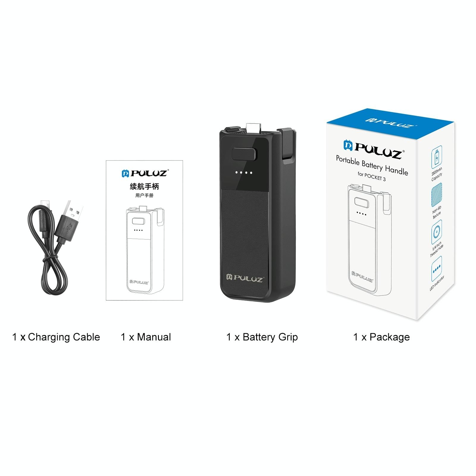 Battery Grip For Dji Osmo Pocket 2800Mah Black 10