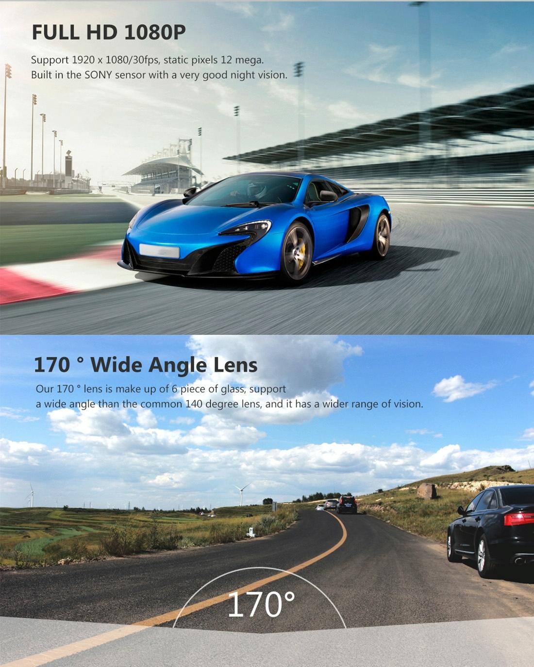 Full Hd 1080p Car Dvr Camera with 2.45 Ips Screen and 170 Degree Wide Angle View 9