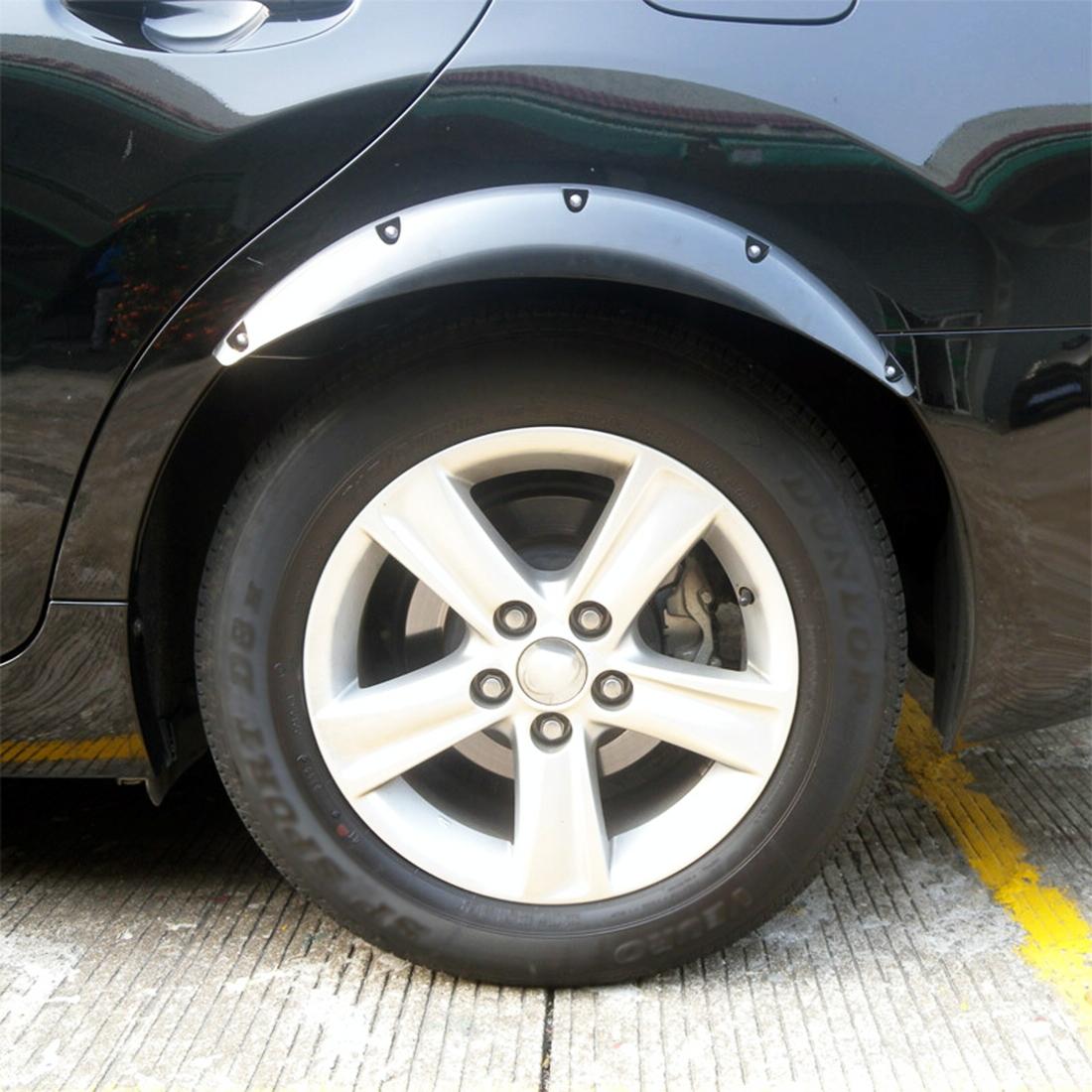 2 Pcs 58Cm Car Stickers Rubber Round Arc Strips Fender Flares Wheel Eyebrow Decal Sticker Black 10