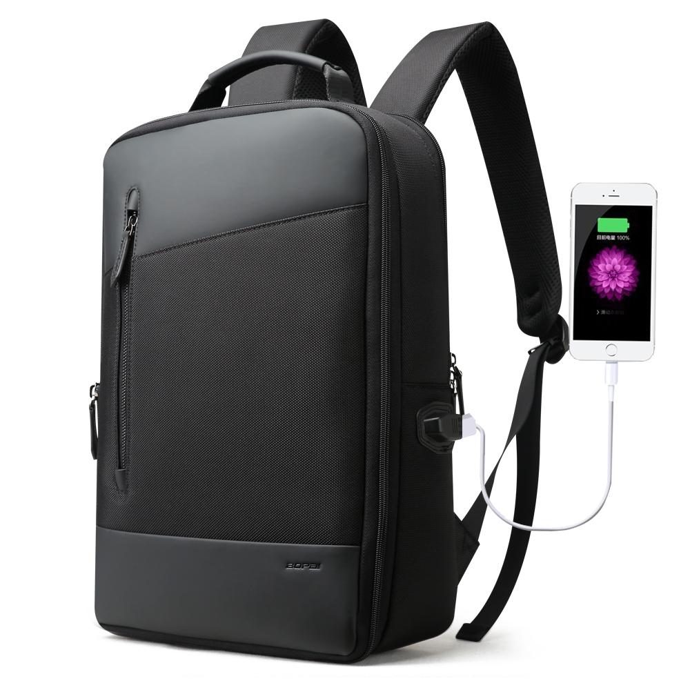 Large Capacity Anti-Theft Waterproof Shoulder Bag With Usb Port - Black 30.5X13X45Cm