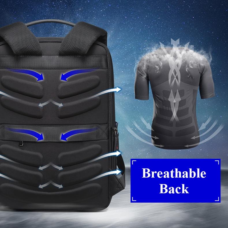 Large Capacity Anti-Theft Waterproof Shoulder Bag With Usb Port - Black 30.5X13X45Cm 7