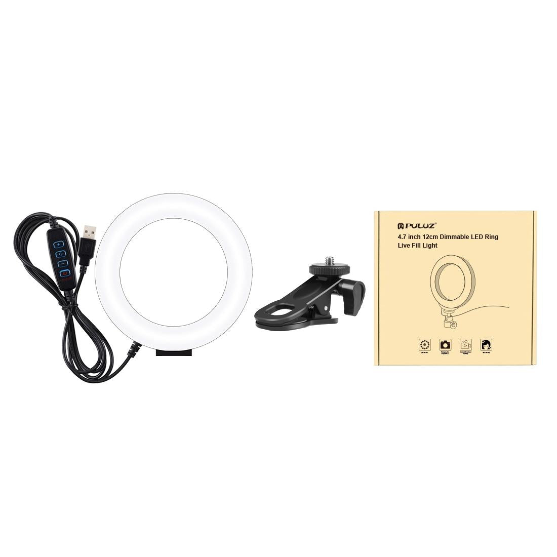 Usb Ring Selfie Light with Dual Colour Temperature and 3 Modes - 4.7 Inch 9