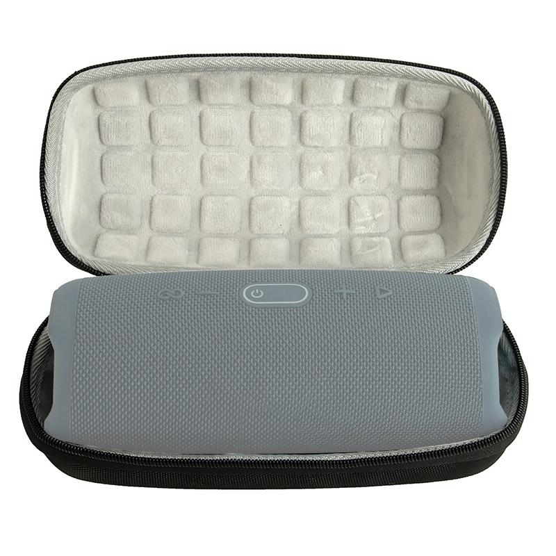 Portable Bluetooth Speaker Storage Box with Strap & Carabiner for Jbl Charge 5 - Black 5