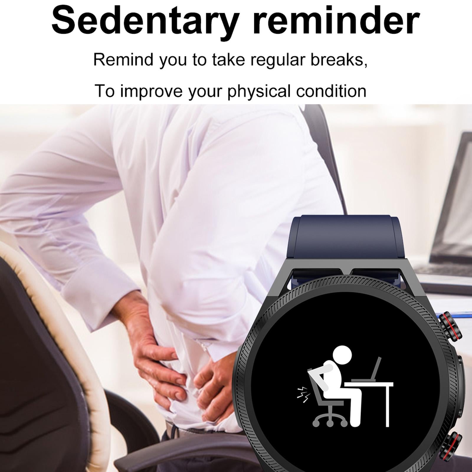 1.39 Inch Ips Screen Ip67 Waterproof Leather Band Smart Watch Support Body Temperature Monitoring / Ecg - Black 8