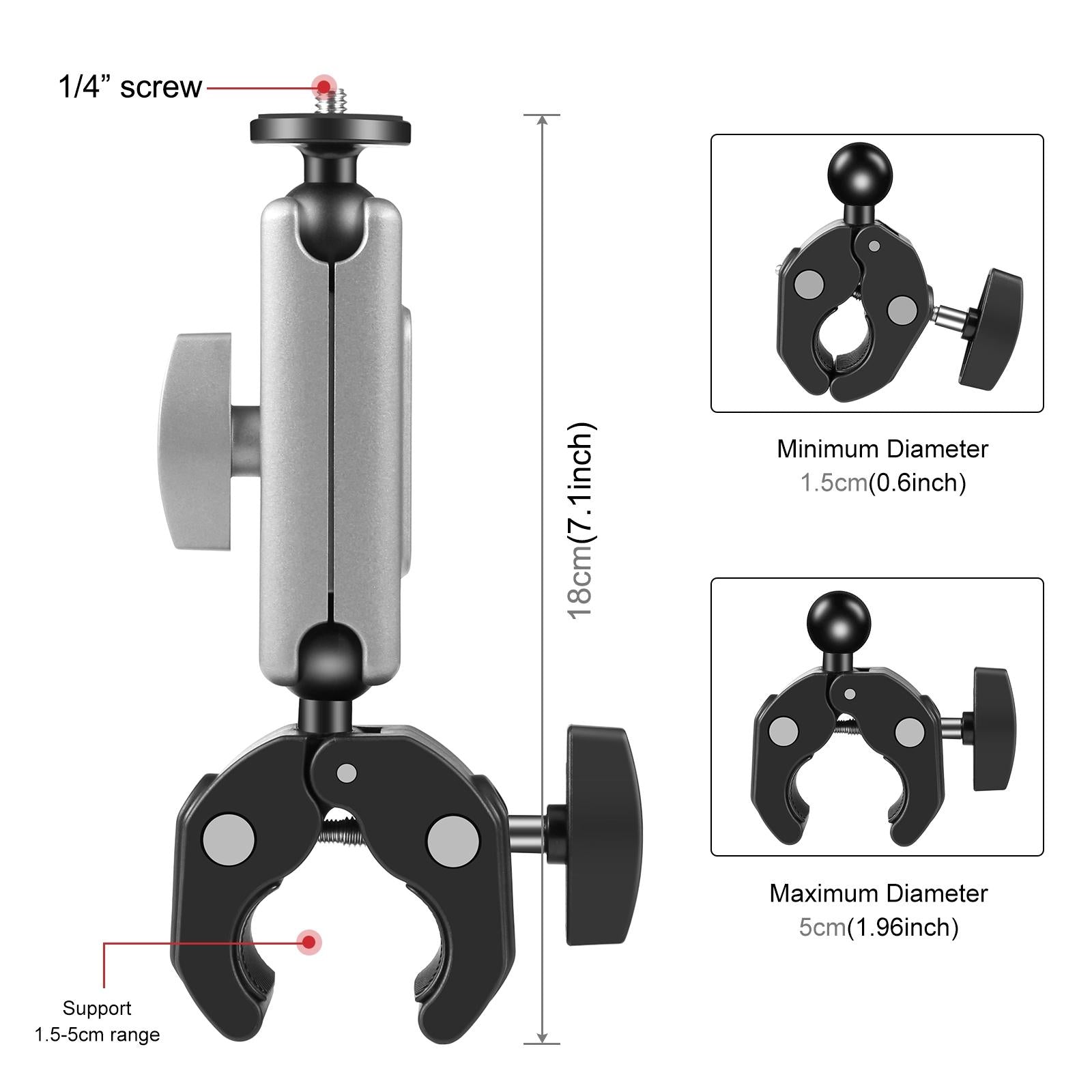 Motorcycle Pliers Mount with Adapter and Screw 3