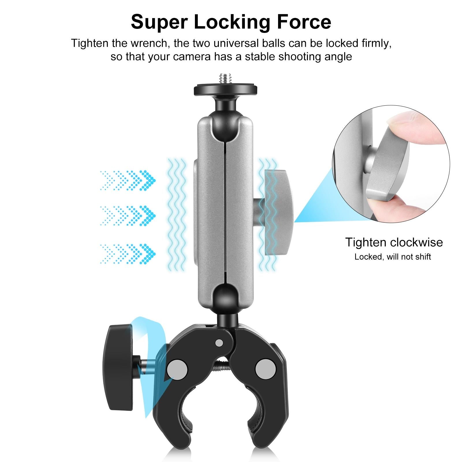 Motorcycle Pliers Mount with Adapter and Screw 5