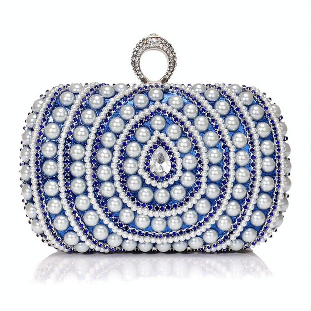 Stylish Pearl Handbag for Fashion Banquets and Parties - Black 15