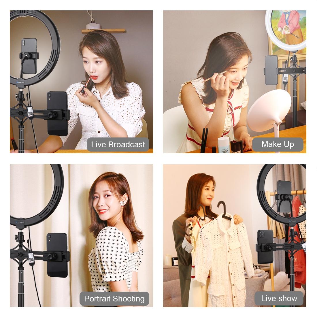 11.8 Rgbw Led Ring Light Kit with Mount Dual Phone Brackets and Remote Control 7