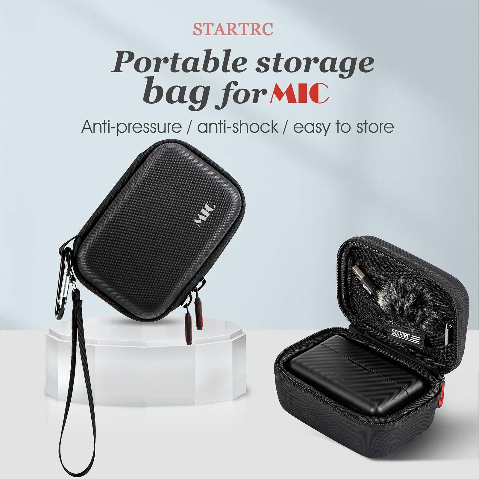 Diamond Texture Leather Storage Bag for Dji Mic - Pu Material 3