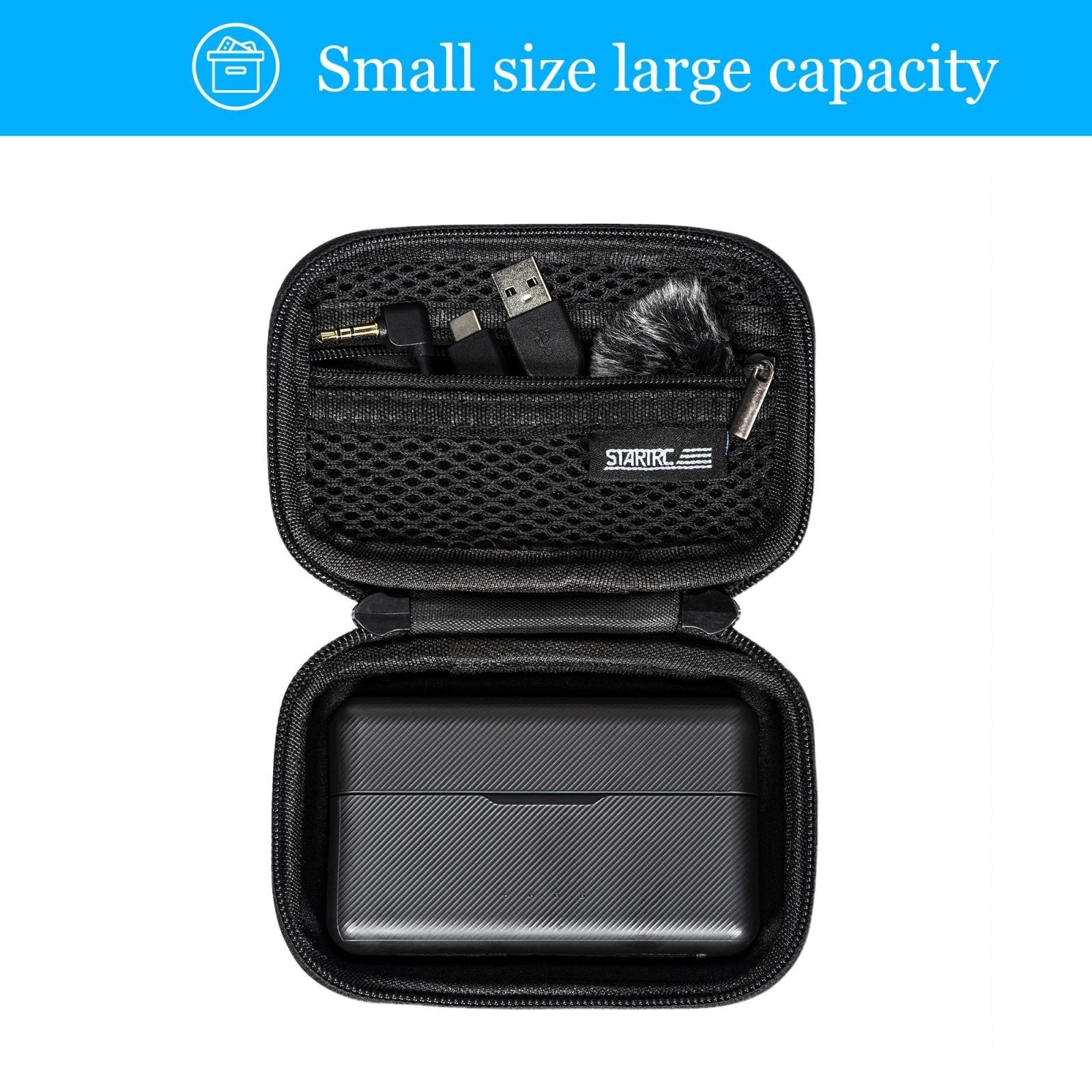 Diamond Texture Leather Storage Bag for Dji Mic - Pu Material 4