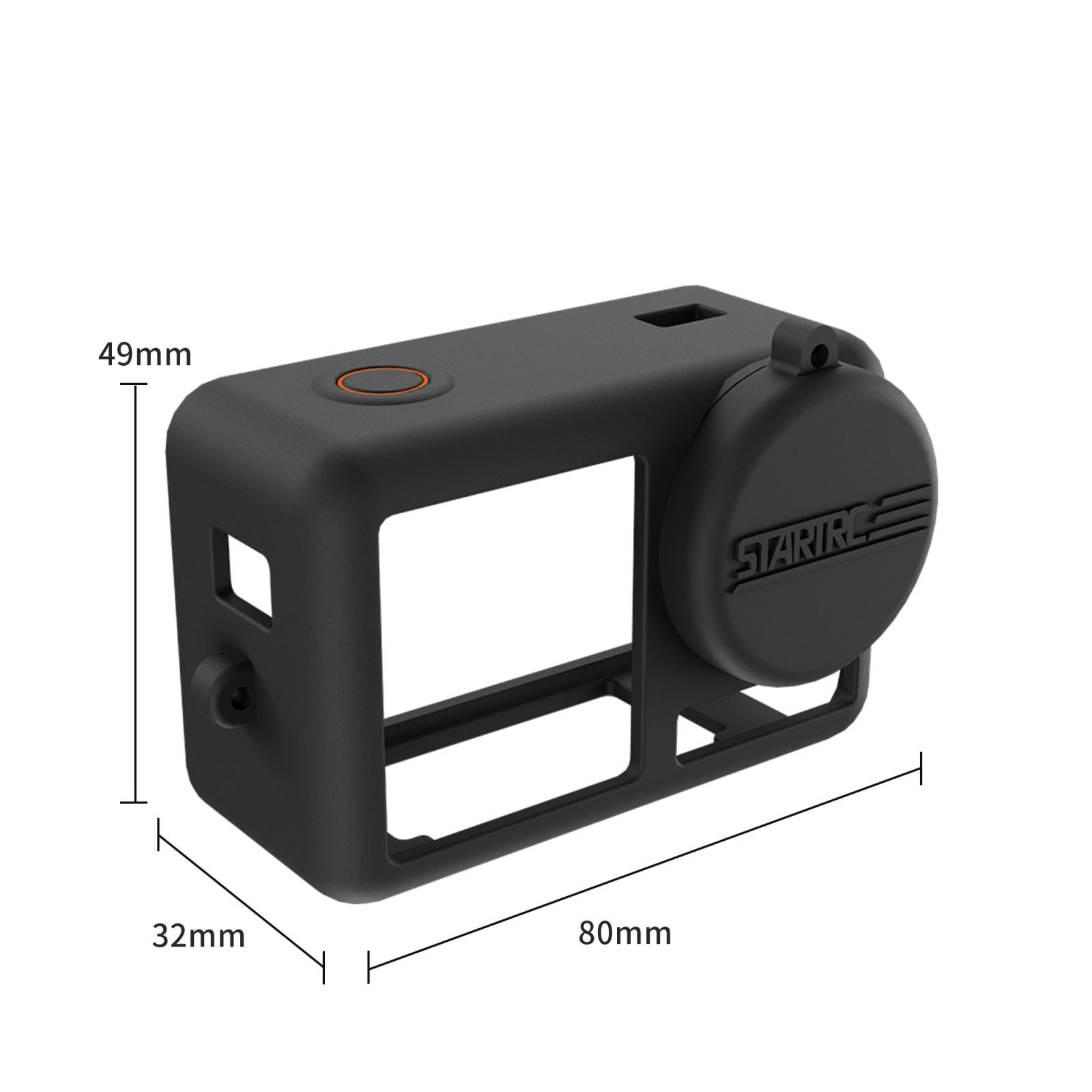 Shockproof Silicone Case with Lens Cap and Strap for Dji Action Camera 4