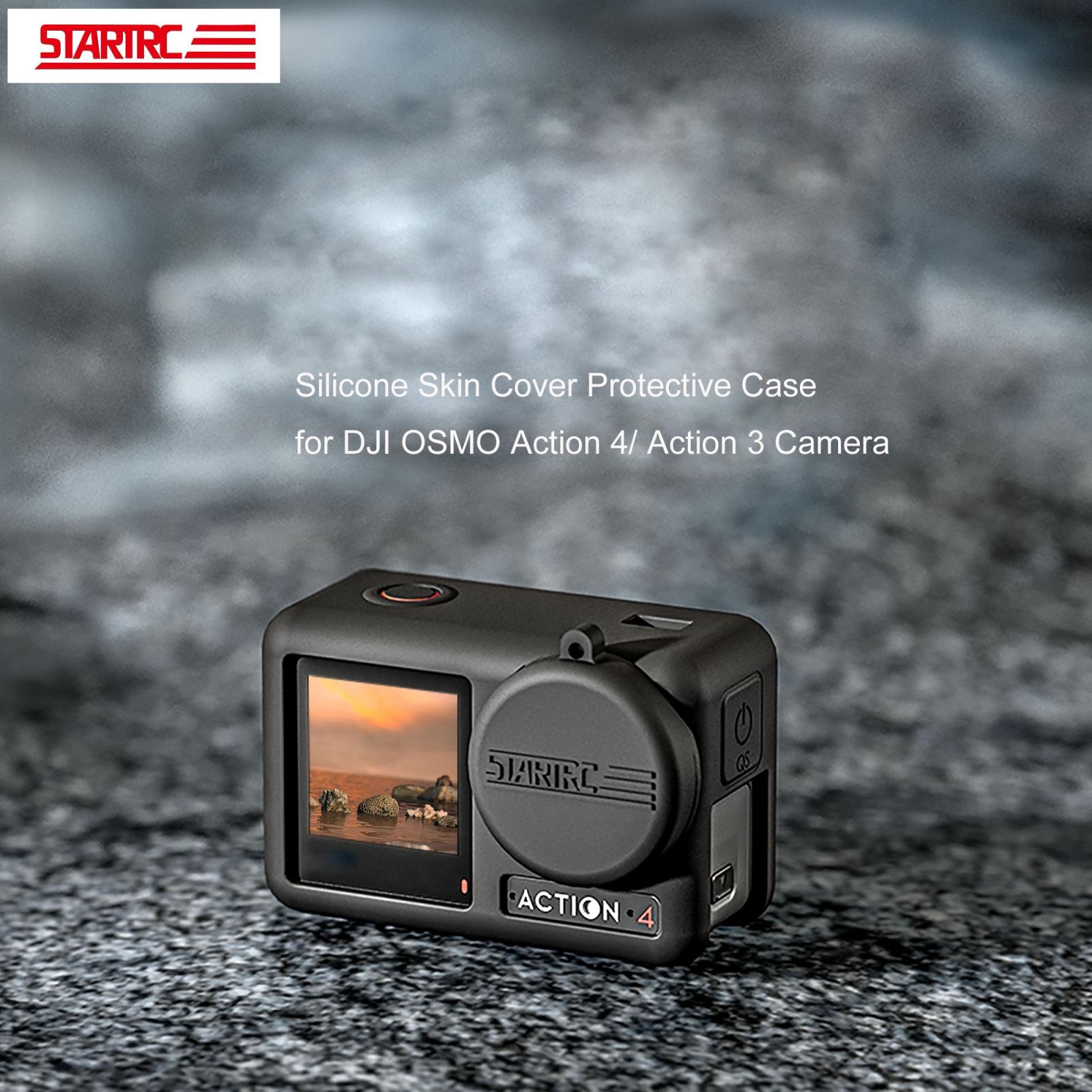 Shockproof Silicone Case with Lens Cap and Strap for Dji Action Camera 5