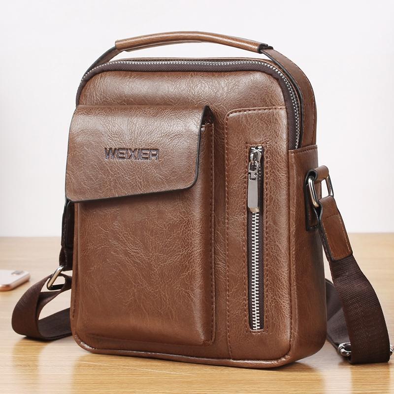 Men Universal Shoulder Messenger Bag Fashionable And Functional L 24Cm X 20Cm X 6Cm - Black 10