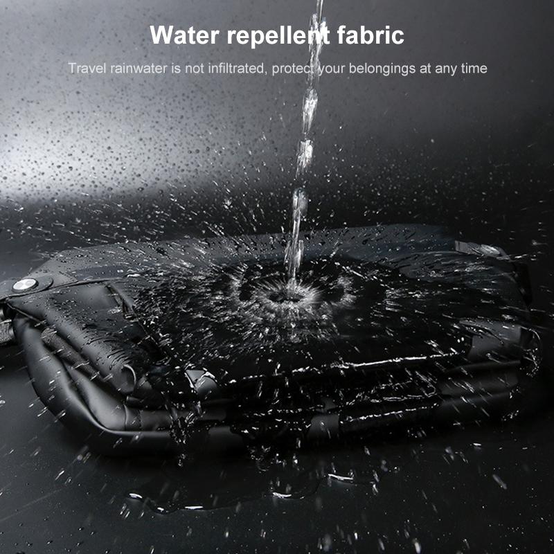 Waterproof Men Crossbody Chest Bag 41X23X9Cm Ideal For Outdoor Activities - Black 4