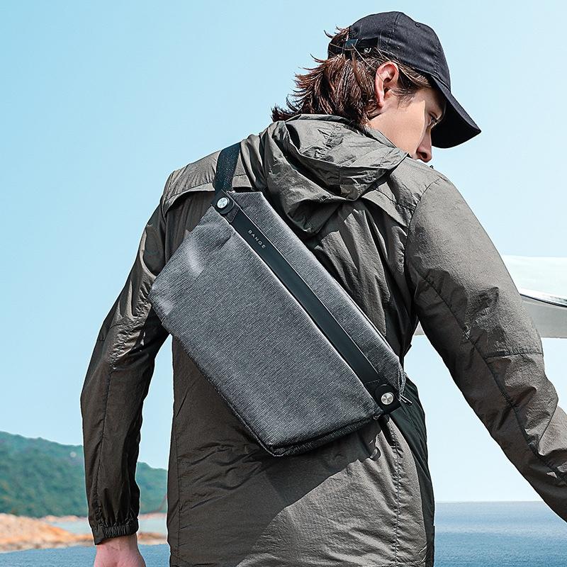 Waterproof Men Crossbody Chest Bag 41X23X9Cm Ideal For Outdoor Activities - Black 8