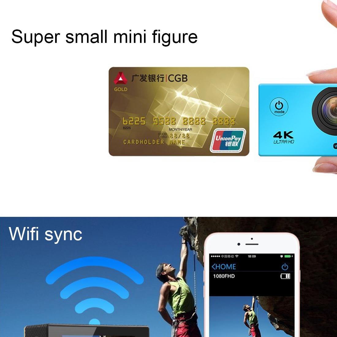 170 Degree Wide Angle Wifi Action Camera with Waterproof Case - Supports 64gb Micro Sd - Black 6