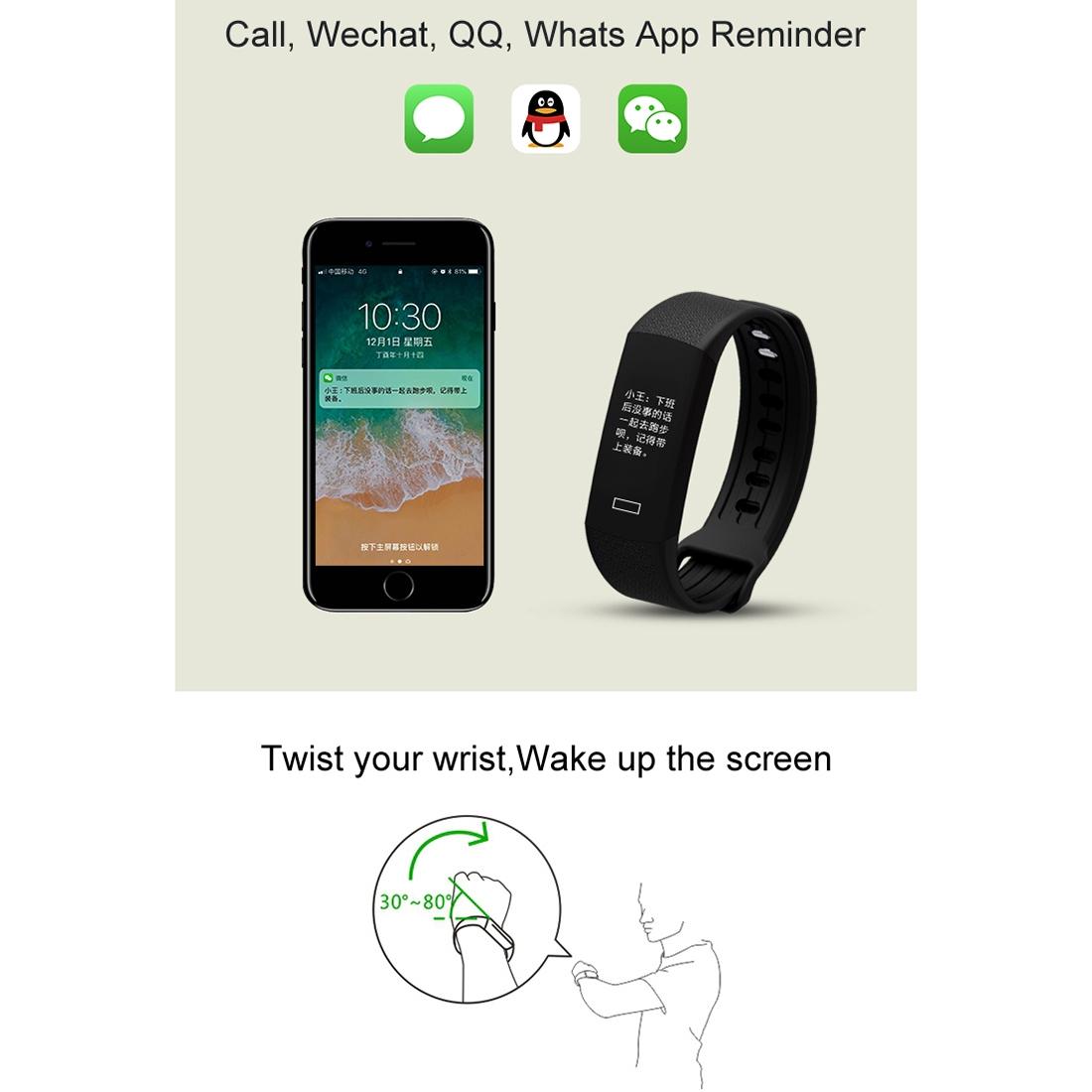 Fitness Tracker With Heart Rate Monitor - Tft Display - Black 3