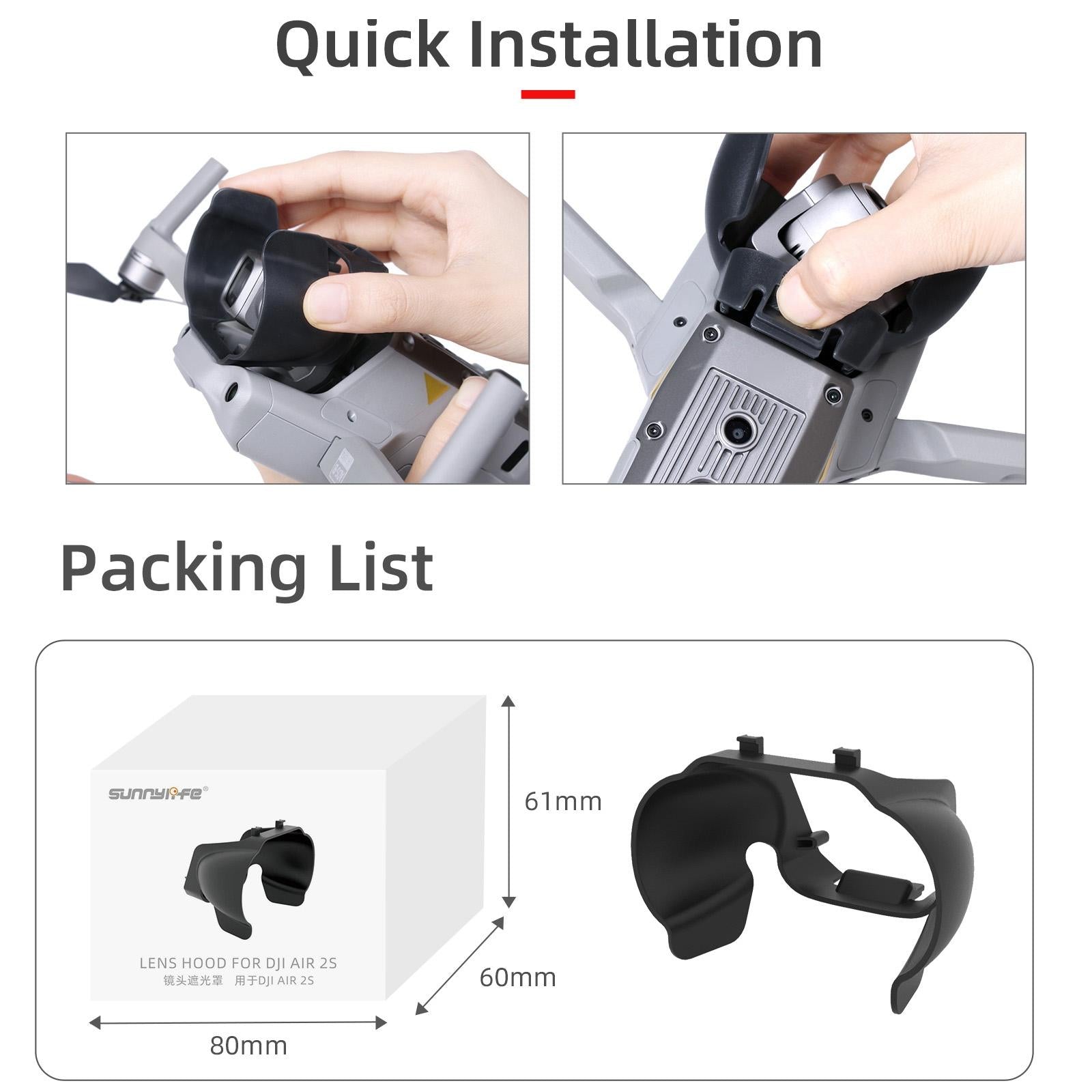 Anti-glare Camera Lens Hood for Dji Air 2s / Mavic Air 2 9