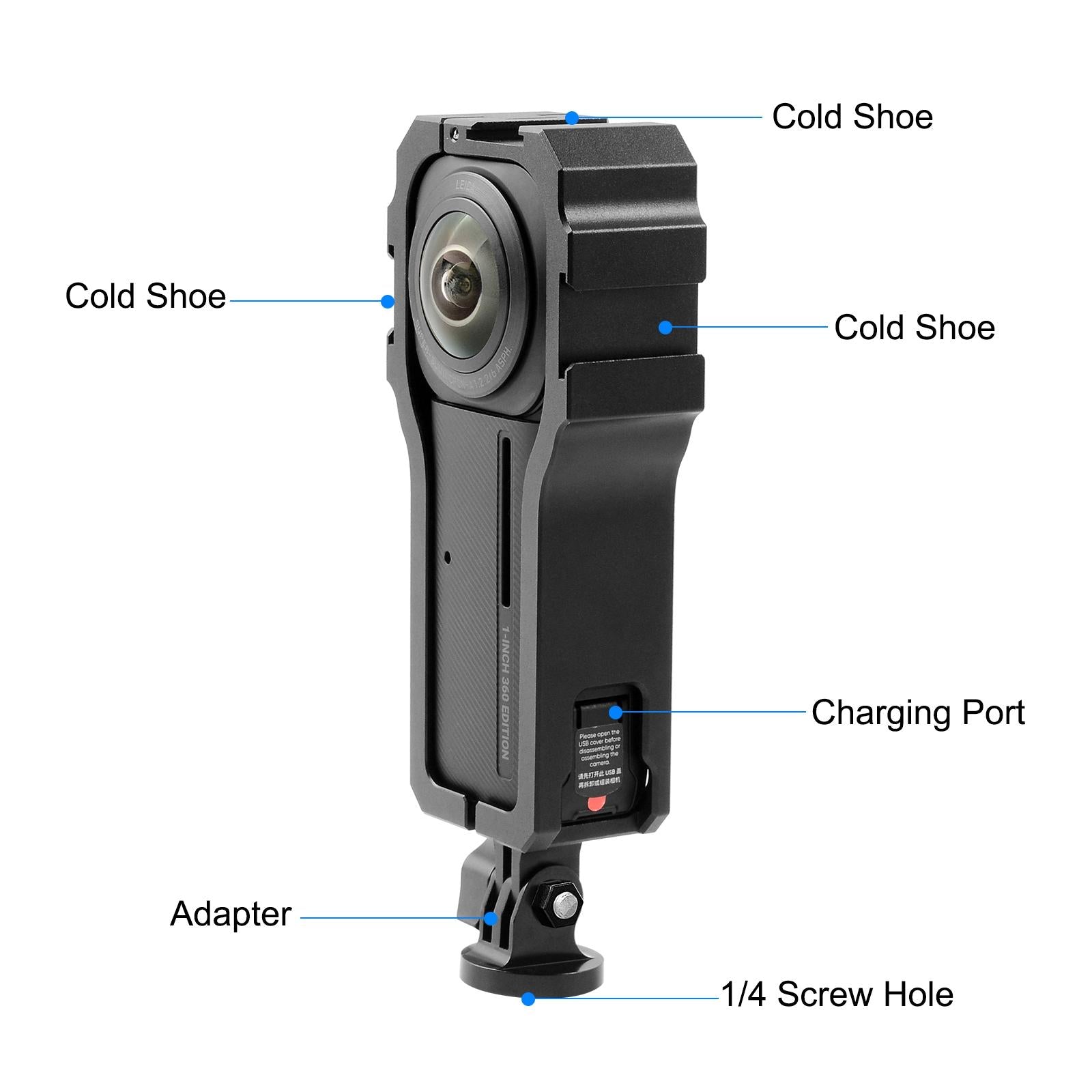 Insta360 one r 1 Rig Housing with Cold Shoe 4