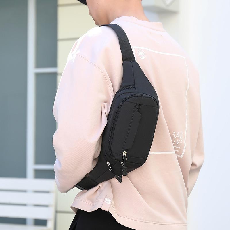 Waterproof Multi Pocket Chest Bag For Sports Black 4