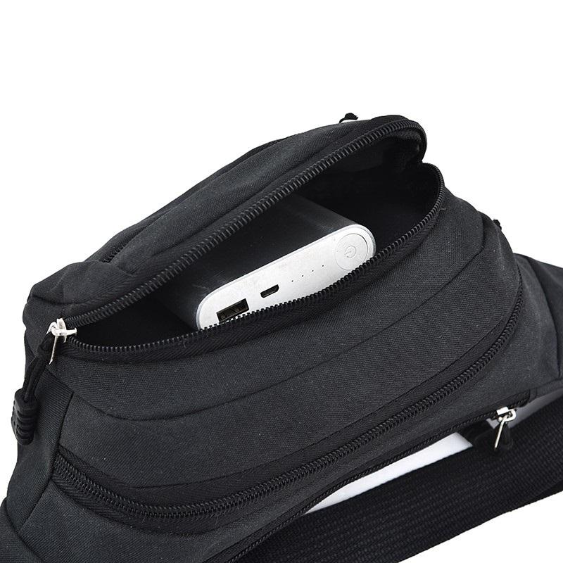 Waterproof Multi Pocket Chest Bag For Sports Black 6