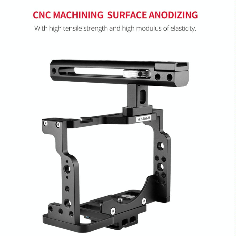 Video Camera Cage Stabilizer With Handle For Nikon Z6 / Z7 - Black 4